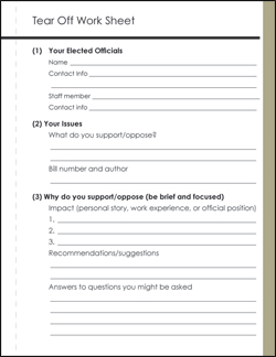 Advocating With Your Elected Officials WorksheetS 1 English